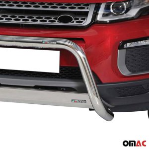 Land Rover Range Rover Evoque Bull Bar - Omac - Steel - Silver - '16-'19 Land Rover Range Rover Evoque Bull Bar - Omac - Steel - Silver - '16-'19